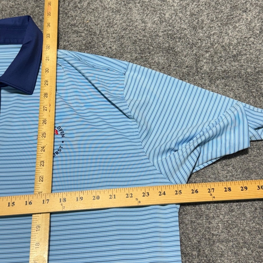 Peter Millar Summer Comfort Polo Shirt XXL Blue Pinehurst Golf 124th US Open - Picture 9 of 10